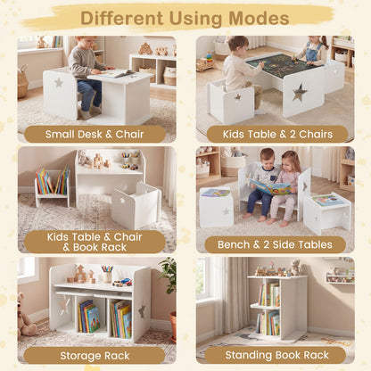 Kids Table And Chair Set, 3 Pieces, White Kids Table & Chair Sets at Gallery Canada