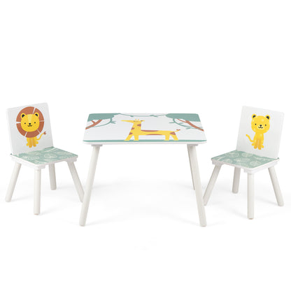 3-Piece Kids Table And Chairs Set, Animal Patterns, Ages 3-6 Kids Table & Chair Sets at Gallery Canada