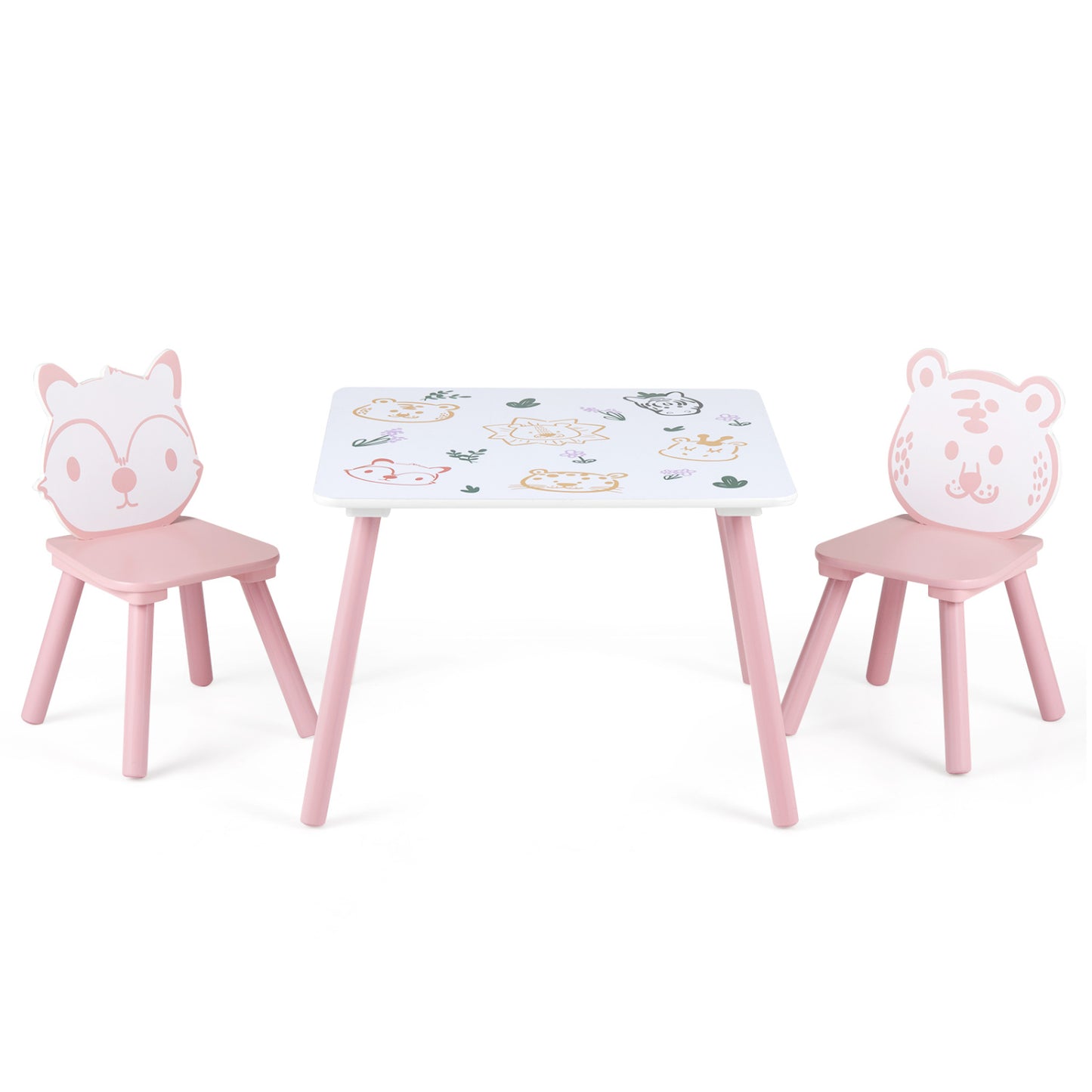 3-Piece Kids Table and Chairs Set, Animal Pattern Kids Table & Chair Sets at Gallery Canada