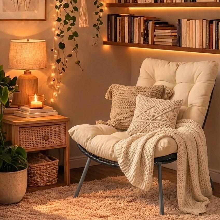 3-Piece PE Rattan Conversation Set, Cushioned Papasan Chairs, Beige Patio Conversation Sets at Gallery Canada
