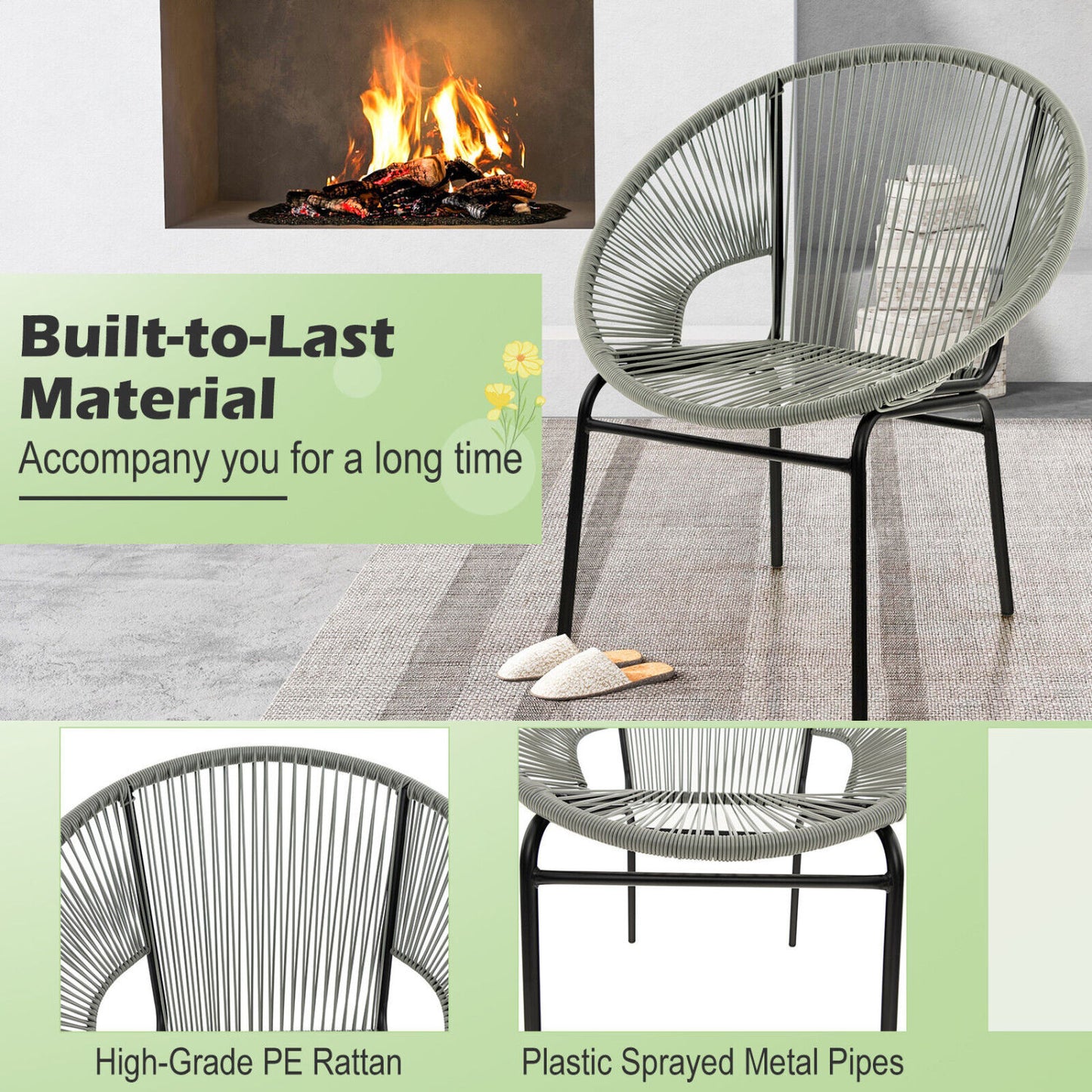 3 Piece Patio Acapulco Bistro Set, Glass Table, Gray Patio Conversation Sets at Gallery Canada