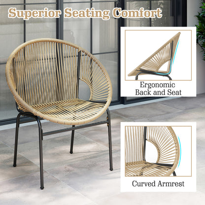 3 Piece Patio Acapulco Bistro Set, Glass Table, Brown Patio Conversation Sets at Gallery Canada