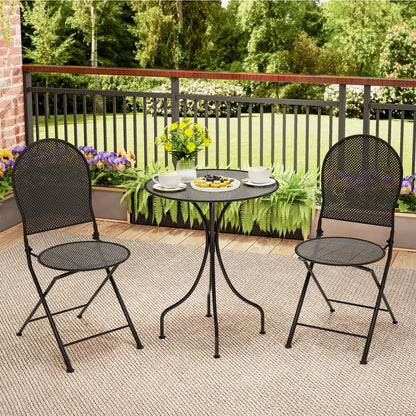 3 Piece Patio Bistro Set, Outdoor Conversation Furniture, Black Patio Conversation Sets at Gallery Canada