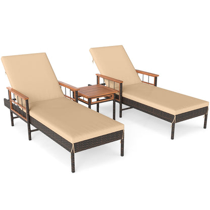 3 Piece Patio Chaise Lounge Set, Poolside Outdoor Chaise Lounges at Gallery Canada