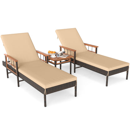 3 Piece Patio Chaise Lounge Set, Poolside Outdoor Chaise Lounges at Gallery Canada