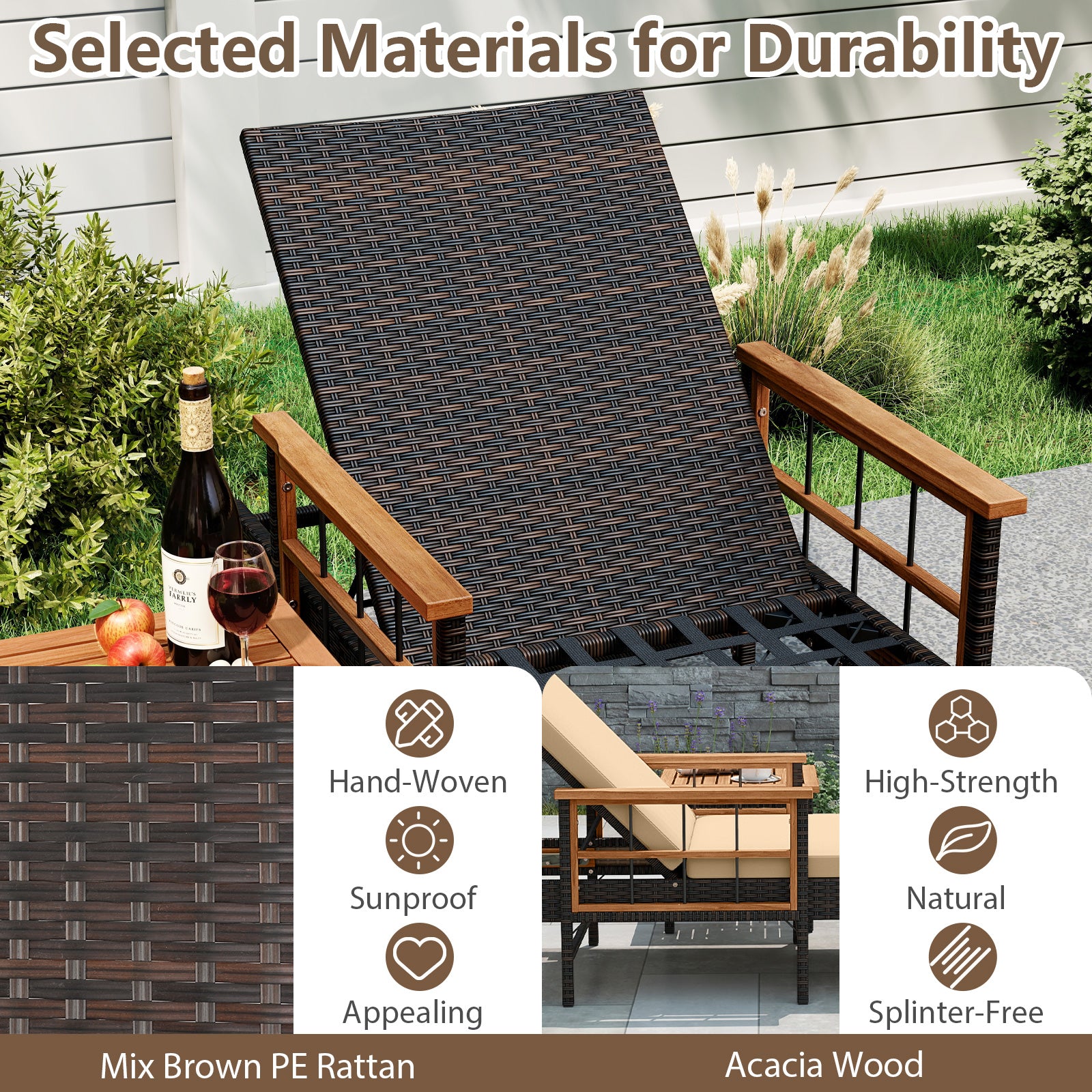 3 Piece Patio Chaise Lounge Set, Poolside Outdoor Chaise Lounges at Gallery Canada