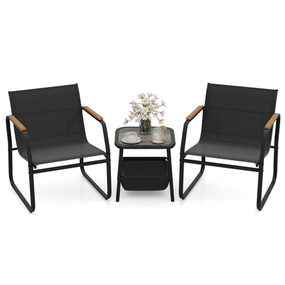 3-Piece Patio Bistro Set, Black Camping Furniture at Gallery Canada