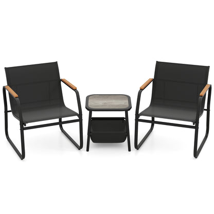 3-Piece Patio Bistro Set, Black Camping Furniture Black at Gallery Canada