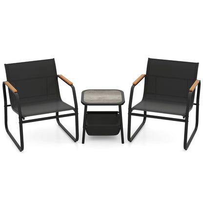 3-Piece Patio Bistro Set, Black Camping Furniture at Gallery Canada