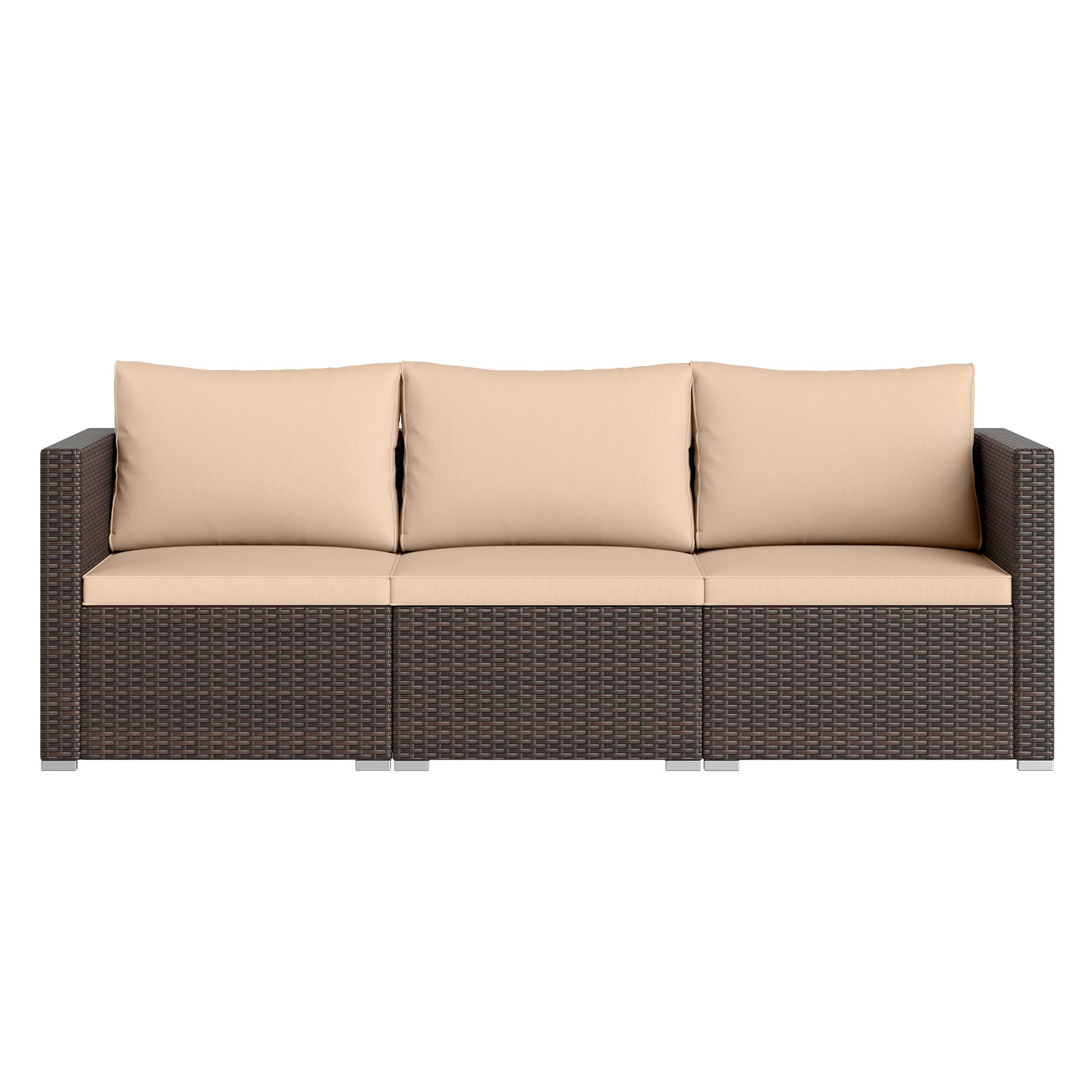 3-Piece Patio Sectional Sofa Set, Beige Outdoor Sectionals at Gallery Canada