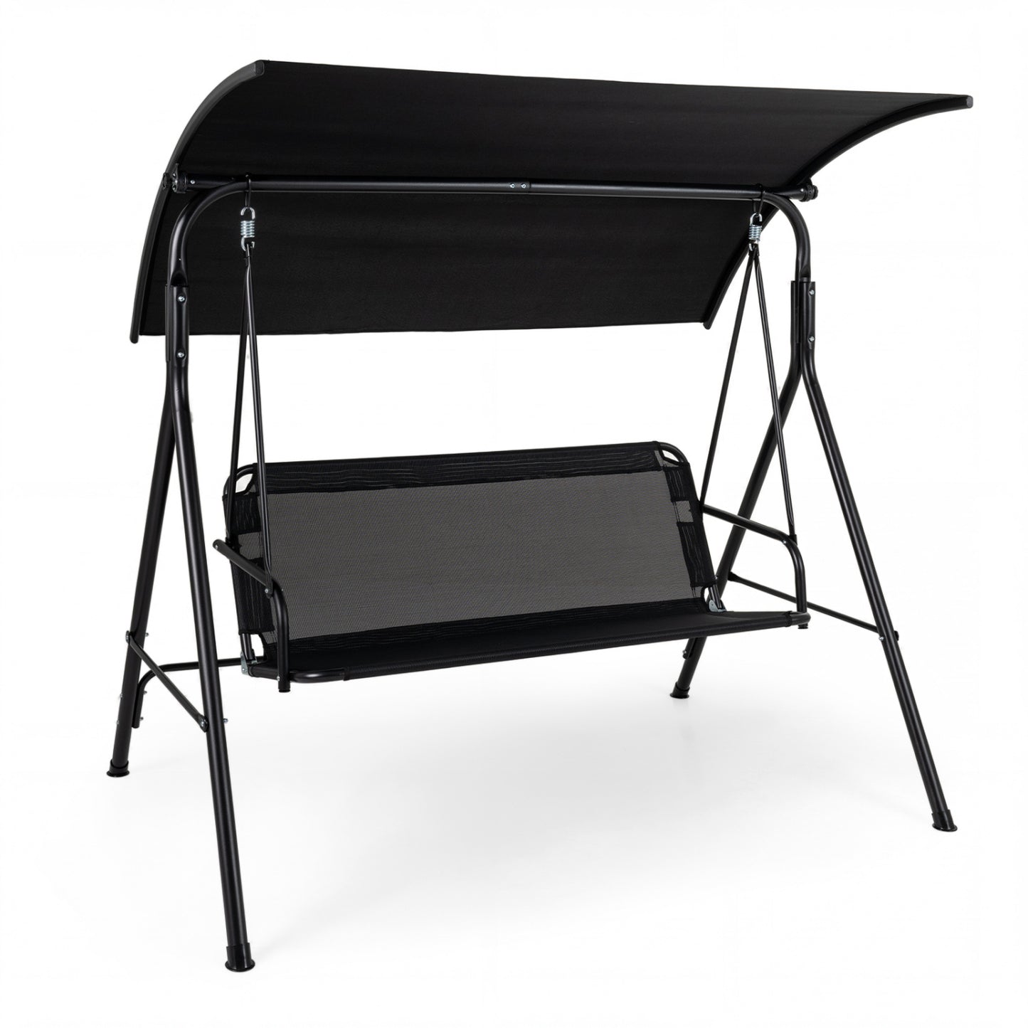3-Seat Outdoor Patio Swing Chair, Black