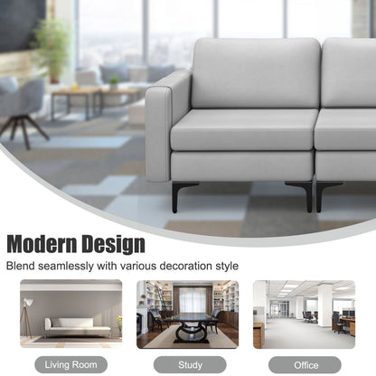3-Seat Sectional Sofa, With Armrest Magazine Pocket, Light Gray Sofas & Loveseats at Gallery Canada