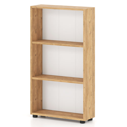 3-Tier Bookcase 42 inch Tall Book Shelf with Anti-Tipping Kit, Brown
