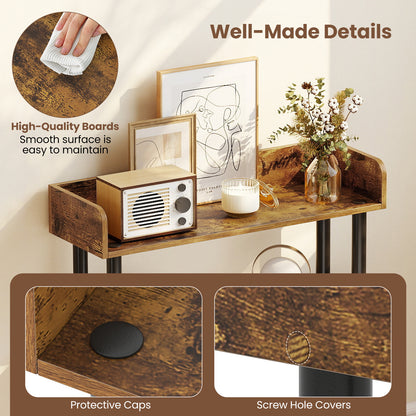 3-Tier Bookshelf with Anti-Tipping Kit and Industrial Storage Unit for Living Room, Rustic Brown Bookcases at Gallery Canada