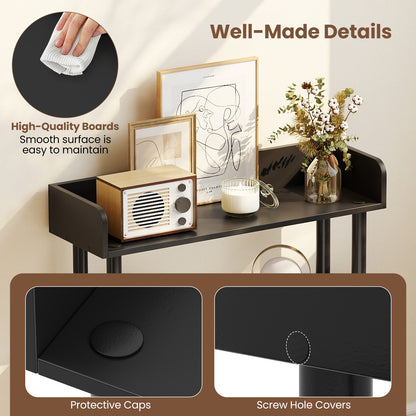 3-Tier Bookshelf with Anti-Tipping Kit and Industrial Storage Unit for Living Room, Black Bookcases at Gallery Canada