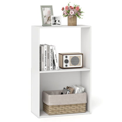 3-Tier Bookshelf with Open Storage Compartment and Freestanding Display Shelf, White Bookcases at Gallery Canada