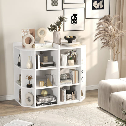 Armoire d'angle 3 niveaux avec station de recharge, blanc