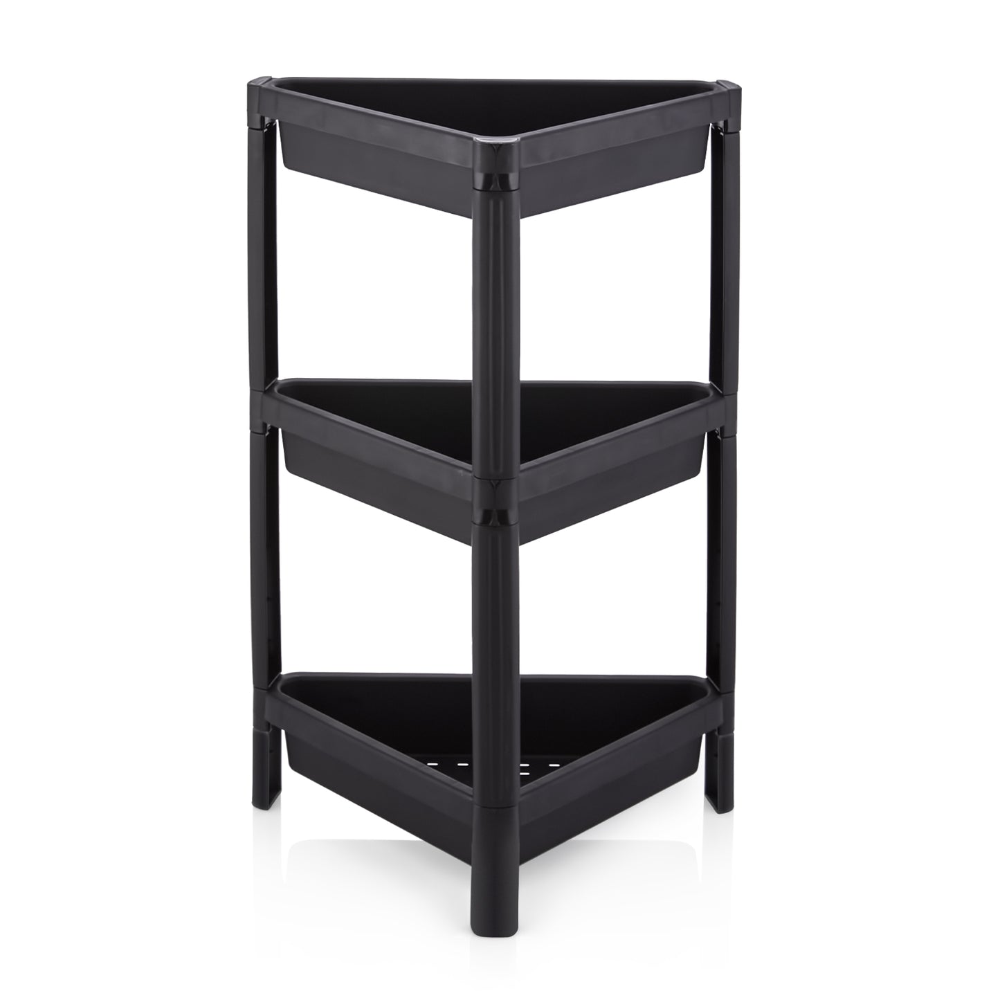 3-Tier Corner Shower Caddy 2-Pack with Detachable Design, Black