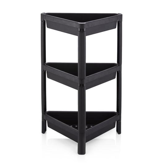 3-Tier Corner Shower Caddy 2-Pack with Detachable Design, Black