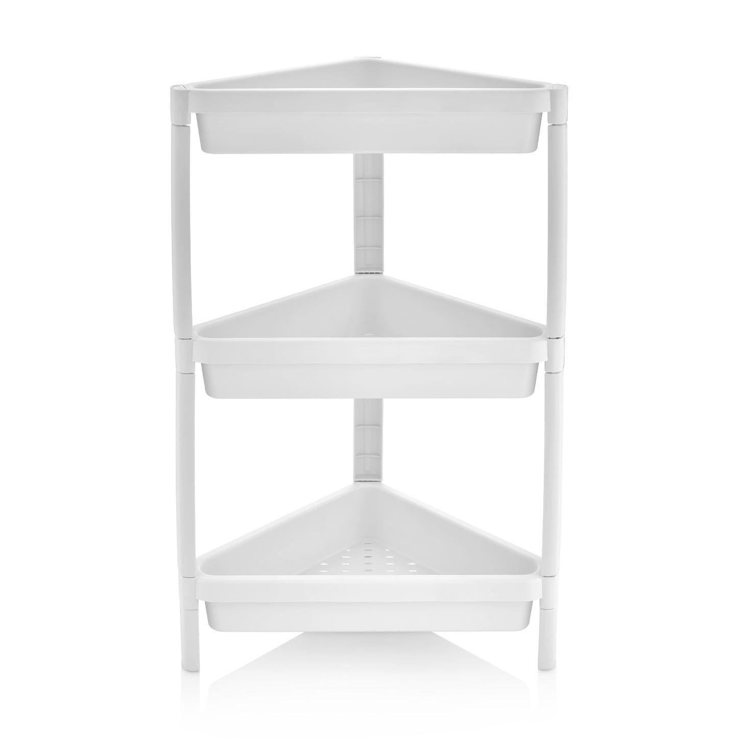 3-Tier Corner Shower Caddy 2-Pack with Detachable Design, White