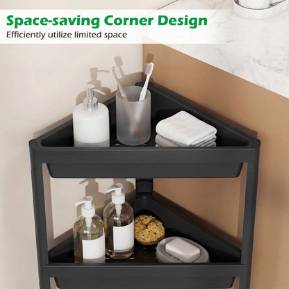 3-Tier Corner Shower Caddy 2-Pack with Detachable Design, Black Bathroom Etagere at Gallery Canada