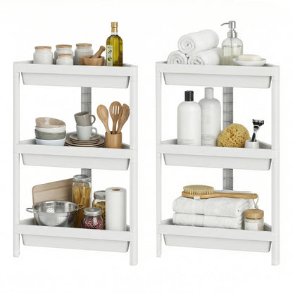3-Tier Corner Shower Caddy 2-Pack with Detachable Design, White Bathroom Etagere at Gallery Canada