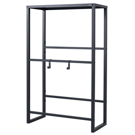 3-Tier Drink Crate Rack With Shelf, Black Kitchen Organization Black at Gallery Canada