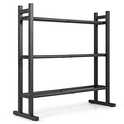 3-Tier Dumbbell Rack, 529LB Capacity, Heavy-Duty Adjustable Stand, Black Dumbbells at Gallery Canada