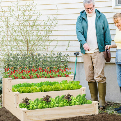 3 Tier Elevated Wooden Vegetable Garden Bed Raised Garden Beds at Gallery Canada