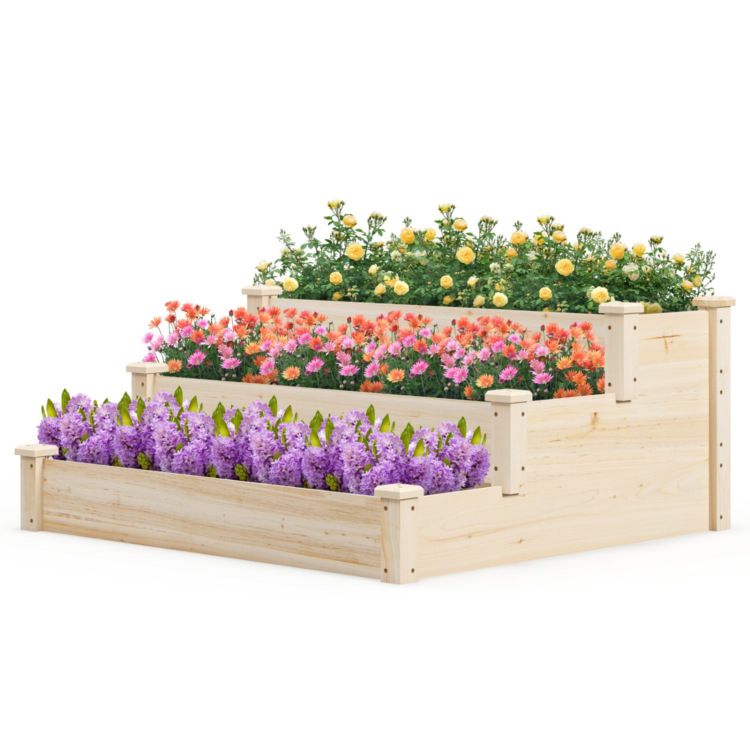 3 Tier Elevated Wooden Vegetable Garden Bed Raised Garden Beds at Gallery Canada