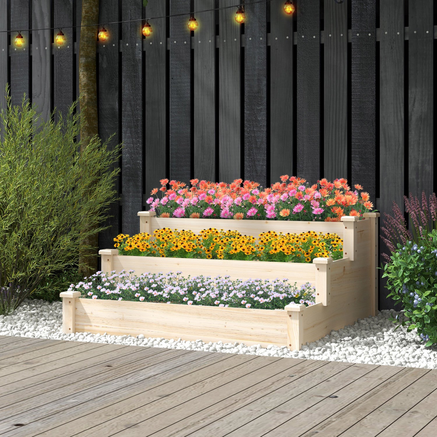 3 Tier Elevated Wooden Vegetable Garden Bed Raised Garden Beds at Gallery Canada