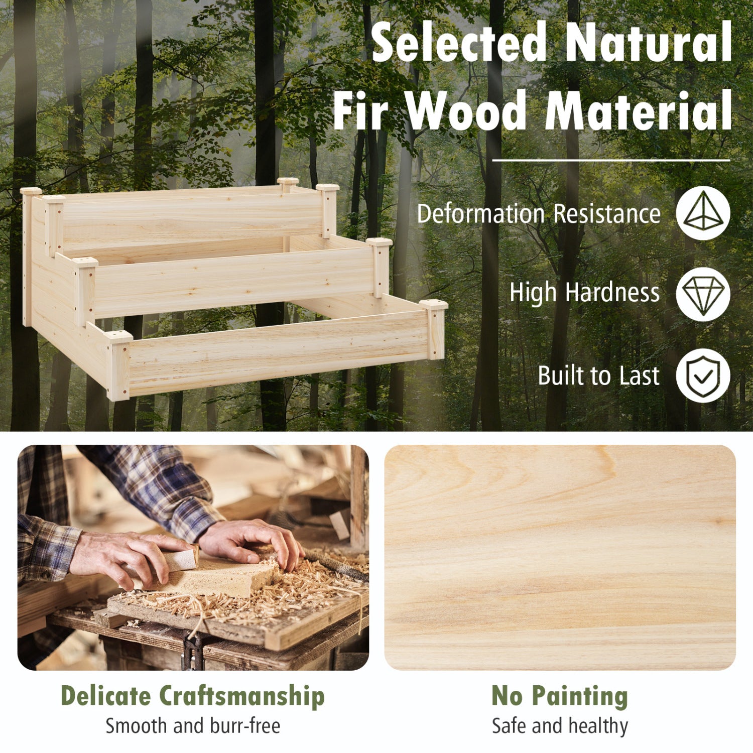 3 Tier Elevated Wooden Vegetable Garden Bed Raised Garden Beds at Gallery Canada