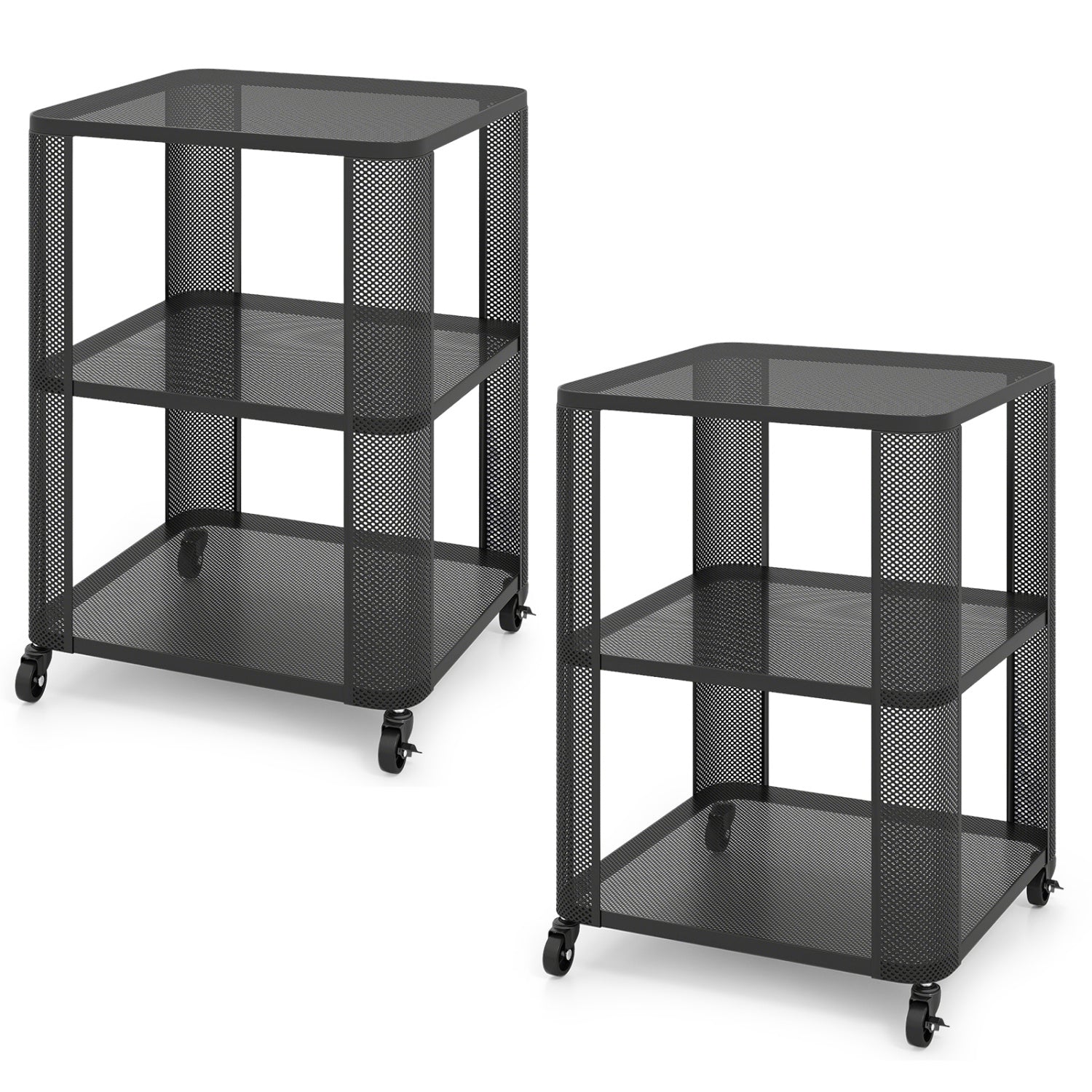 3-Tier Rolling End Table with Open Storage, Set of 2 End & Side Tables at Gallery Canada