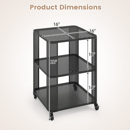 3-Tier Rolling End Table with Open Storage, Set of 2 End & Side Tables at Gallery Canada