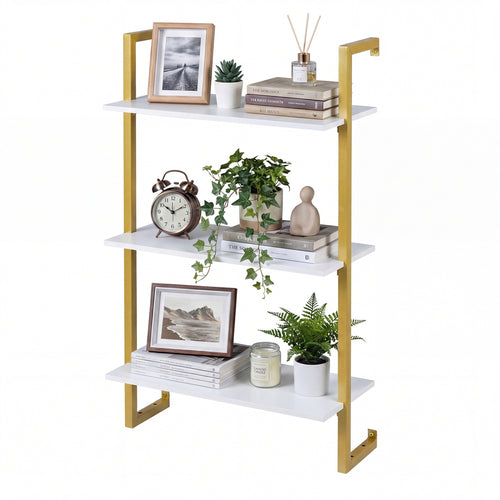 3-Tier Floating Shelf for Kitchen Living Room, White