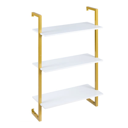 3-Tier Floating Shelf for Kitchen Living Room, White Bookcases at Gallery Canada