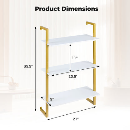 3-Tier Floating Shelf for Kitchen Living Room, White Bookcases at Gallery Canada