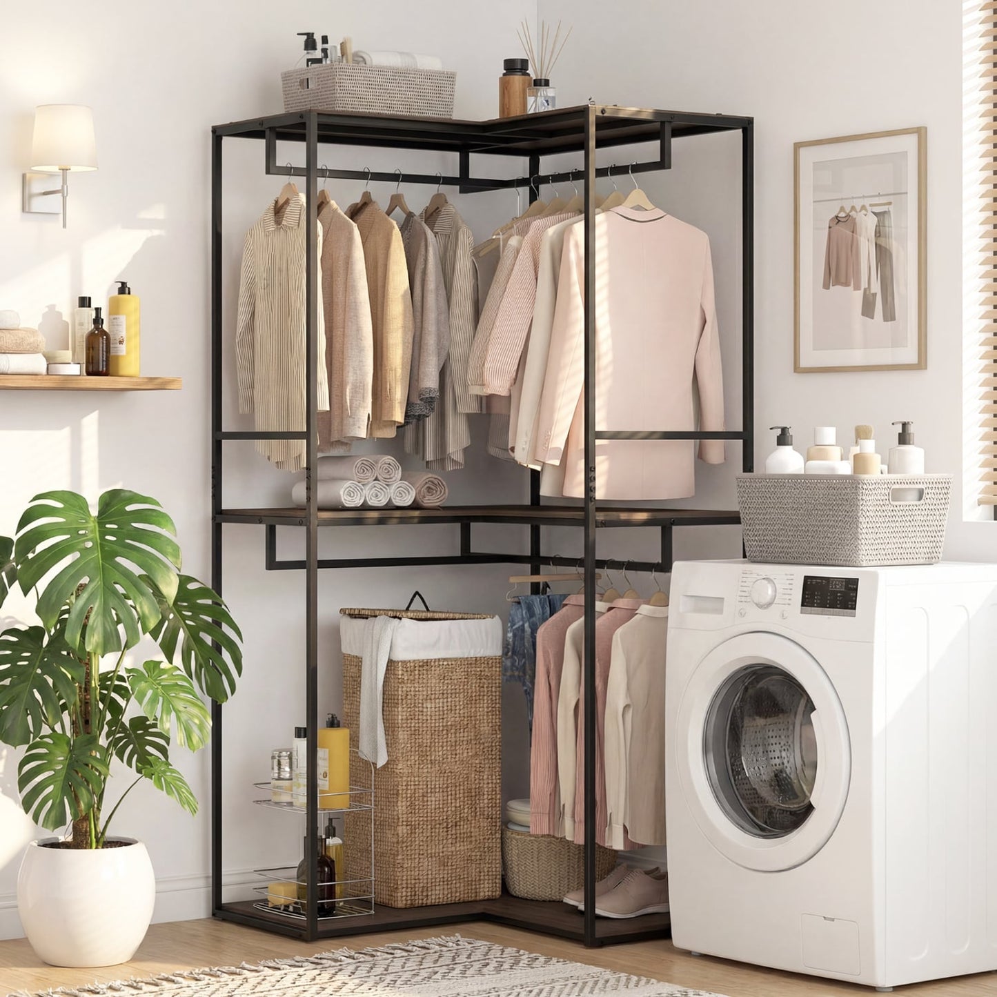 3-Tier Heavy Duty Clothes Rack with Shelves & Hanging Racks Clothing & Closet Storage at Gallery Canada