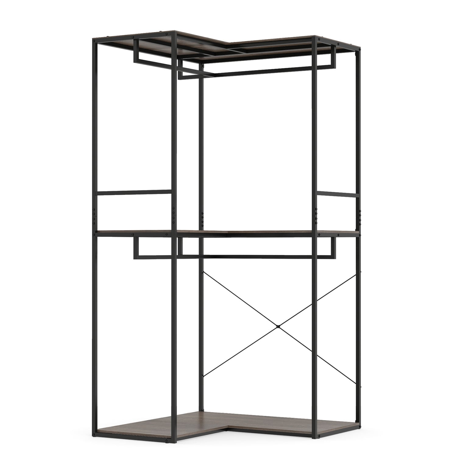 3-Tier Heavy Duty Clothes Rack with Shelves & Hanging Racks Clothing & Closet Storage at Gallery Canada