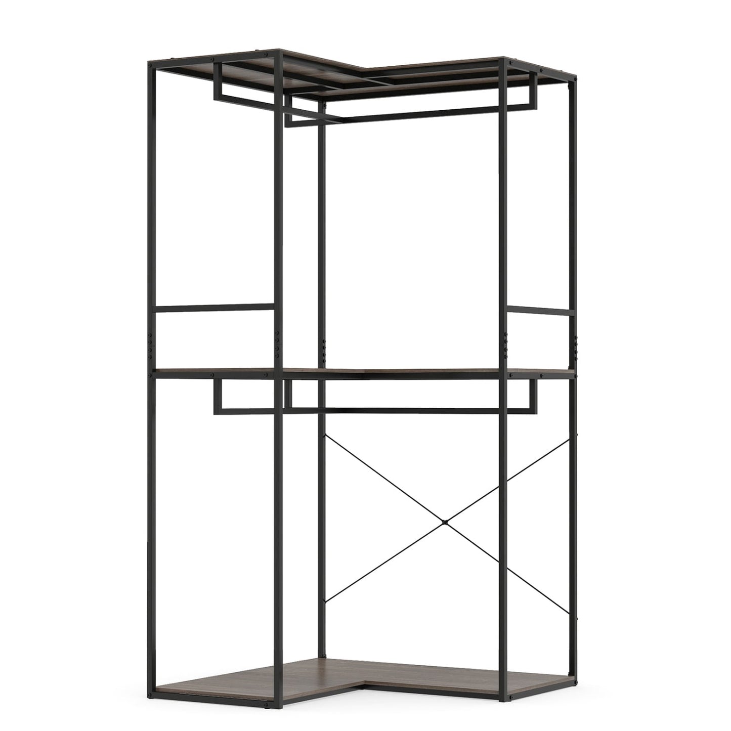 3-Tier Heavy Duty Clothes Rack with Shelves & Hanging Racks Clothing & Closet Storage at Gallery Canada
