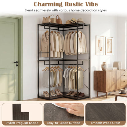 3-Tier Heavy Duty Clothes Rack with Shelves & Hanging Racks Clothing & Closet Storage at Gallery Canada