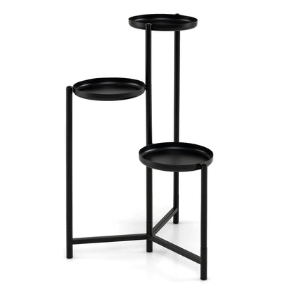 3-Tier Metal Plant Stand, Indoor Outdoor Tall Corner Flower Pot Holder Plant Stands at Gallery Canada