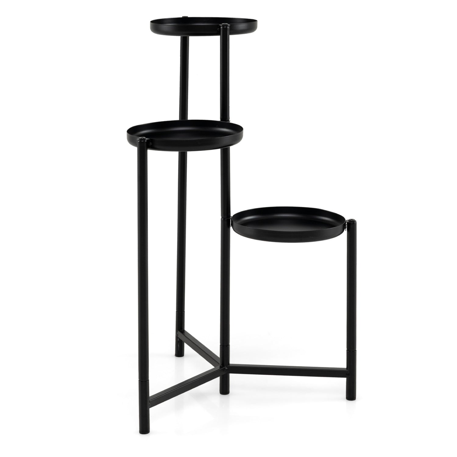 3-Tier Metal Plant Stand, Indoor Outdoor Tall Corner Flower Pot Holder Plant Stands at Gallery Canada