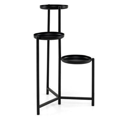 3-Tier Metal Plant Stand, Indoor Outdoor Tall Corner Flower Pot Holder Plant Stands at Gallery Canada