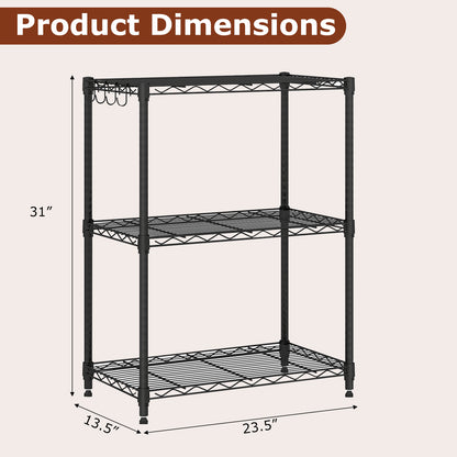3-Tier Metal Shelving Unit, Set of 2, Black Garages at Gallery Canada