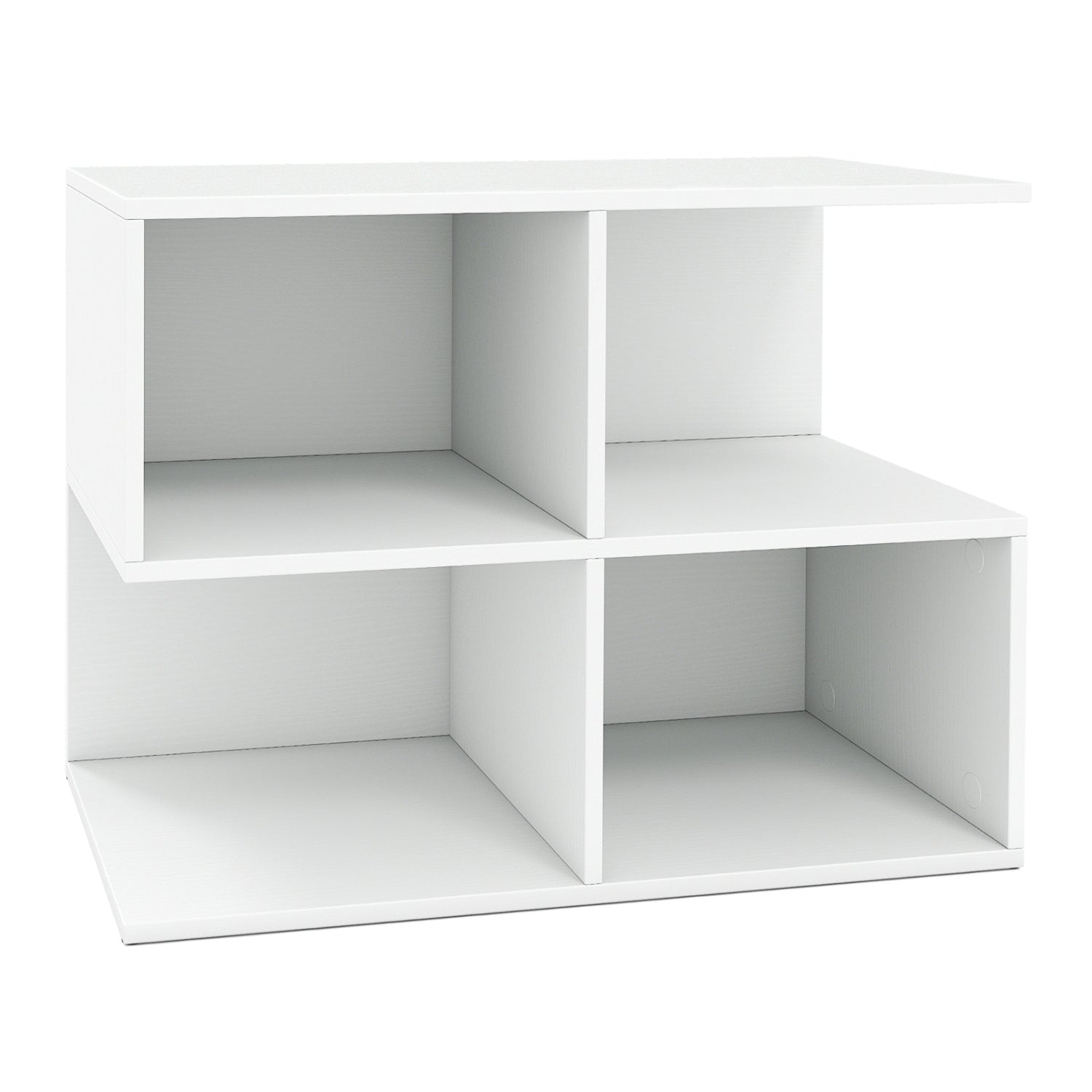 3-Tier Modern S-Shaped End Table, 4 Cubes, White End & Side Tables at Gallery Canada