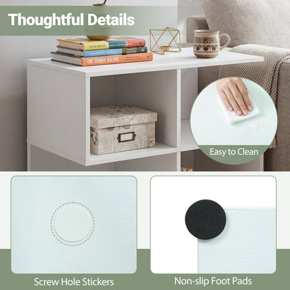 3-Tier Modern S-Shaped End Table, 4 Cubes, White End & Side Tables at Gallery Canada