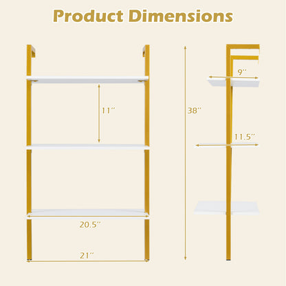 3-Tier Wall Mounted Wooden Floating Shelves Bookcases at Gallery Canada