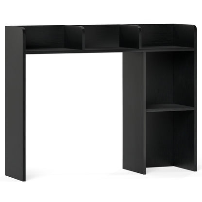 3-Tier Multipurpose Desk Bookshelf with 4 Shelves, Black