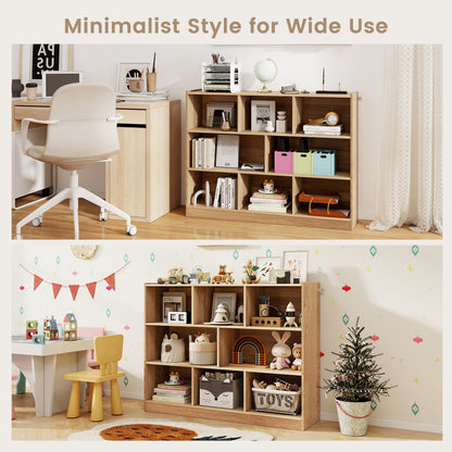3-Tier Open Bookcase, 8-Cube Floor Storage Shelves, Natural Bookcases at Gallery Canada